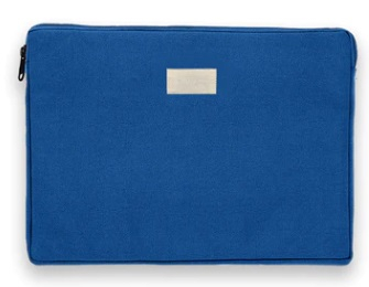 Housse personnalisable coton bio 13 pouces - Léo Bleu roi